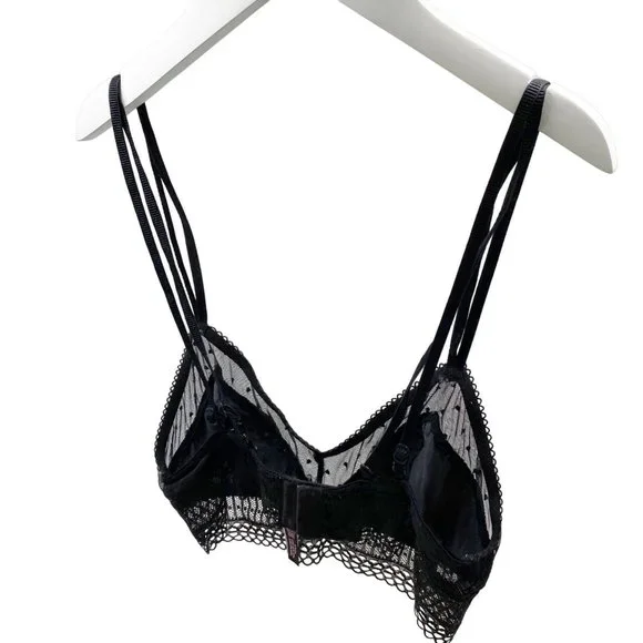 Victoria's Secret Black Lace Triangle Bralette S - Picture 4 of 8